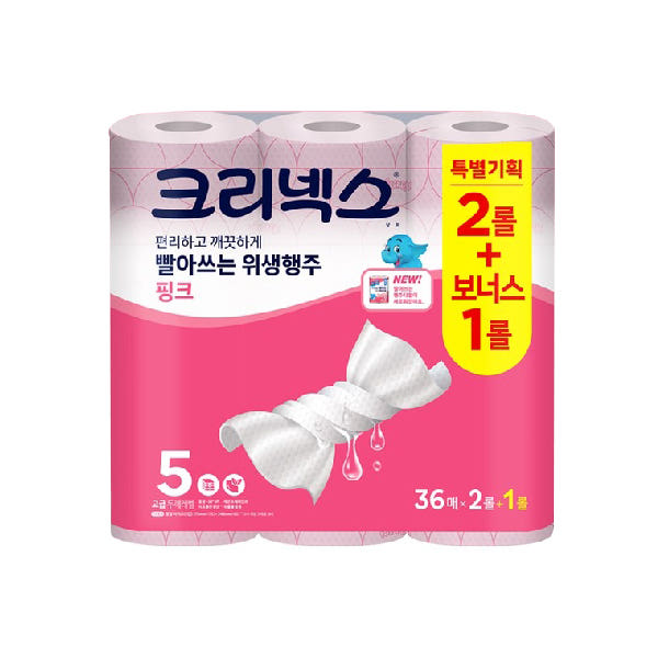 크리넥스 빨아쓰는 행주 36매 3롤